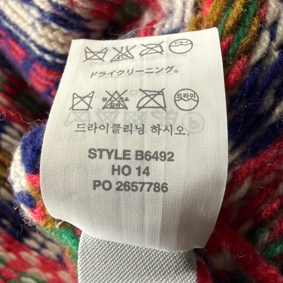 J. Crew Holiday 2014 Fair Isle Sweater Lambs Wool Multi Color Festive Heritage - Picture 5 of 7